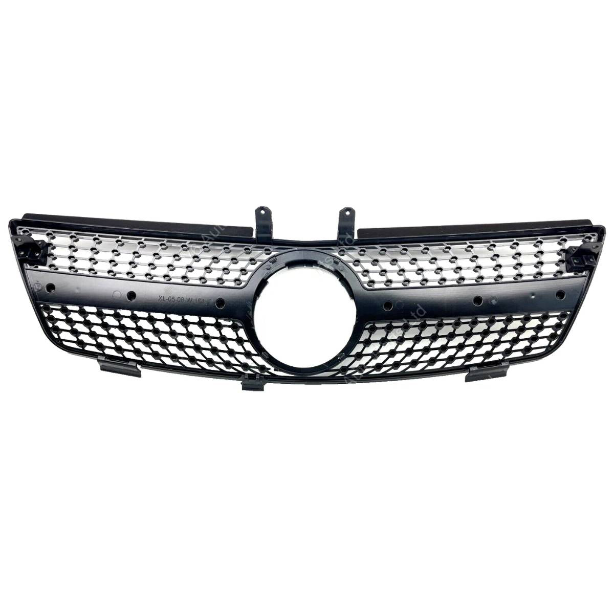 For Mercedes M‑Class W164 Front Radiator Diamond Chrome Grille 2005–2008 ML320 ML350 ML500 ML550 ML63 AMG