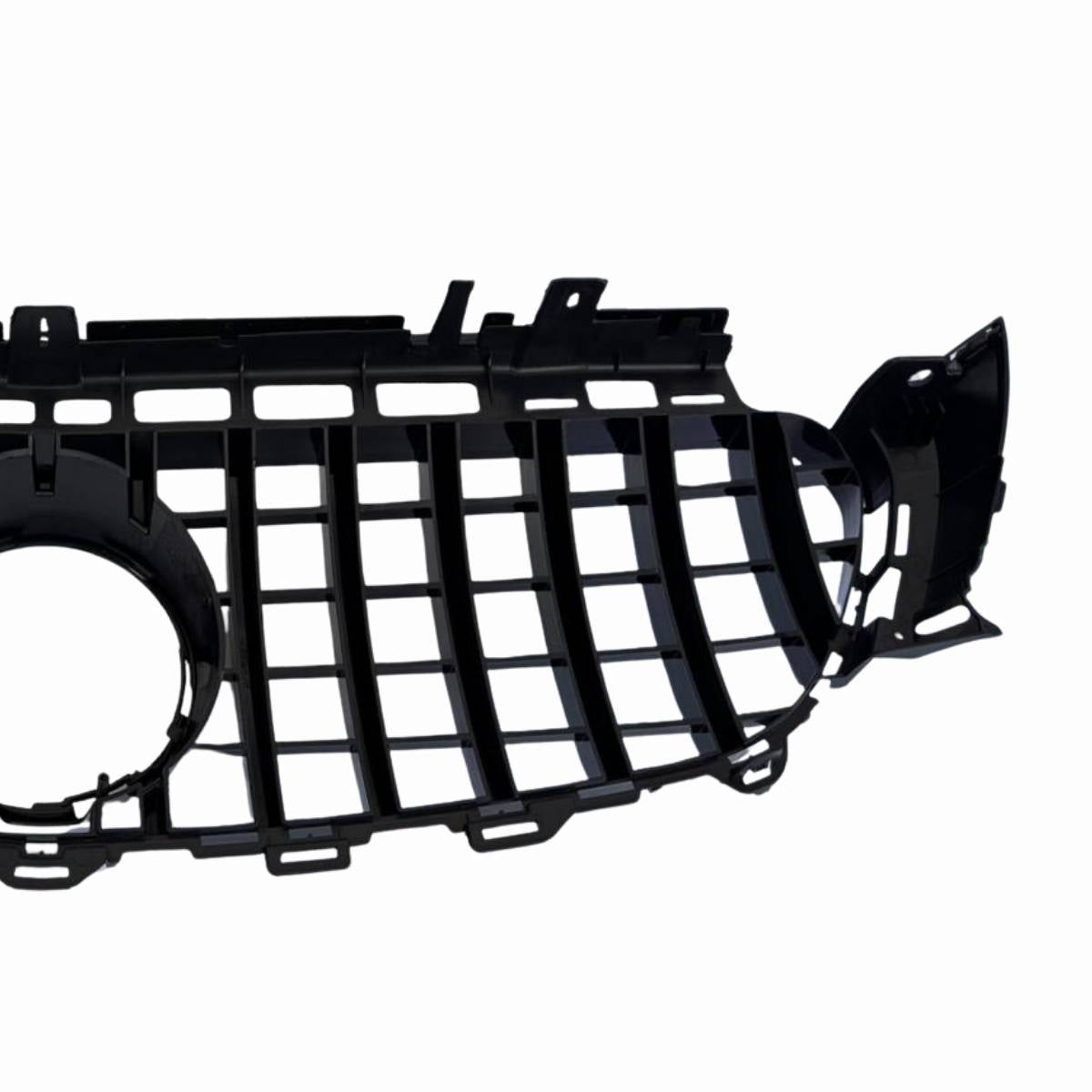 Front Bumper Gloss Black GT Style Grille – Fits Mercedes-Benz E-Class S213 E200 Avantgarde (2016–2021 AMG Look)