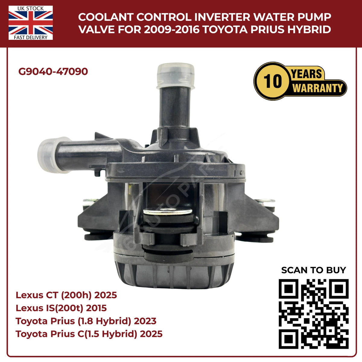 OEM Coolant Control Inverter Water Pump Valve – Fits 2009‑2016 Toyota Prius Hybrid