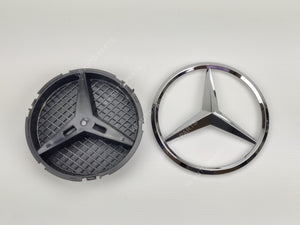 GLA-Class X156 2013 - 2018 chrome star badge base on Mercedes Benz emblem and wheel cover.