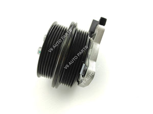 Black and silver air conditioning compressor for 2010-2019 VW Beetle 1.4 Petrol Convertible.