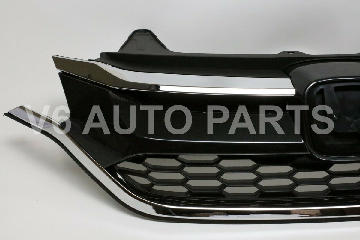 Front Bumper Mesh Cover Grid Upper Trim & Lower Grille For Honda CRV TZ3 2.4 2015 To 2018