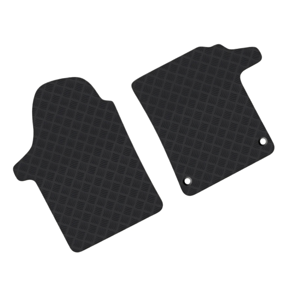 Image of Black 2-Piece Rubber Floor Mat Set for Mercedes Vito 2014 Onwards