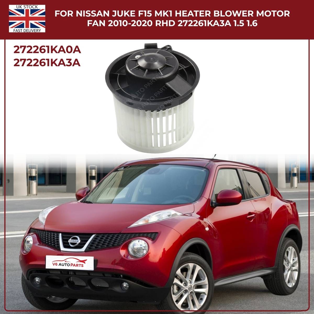 Heater Blower Motor Fan For Nissan Juke F15 MK1 2010 -2020 Diesel Petrol FWD RHD