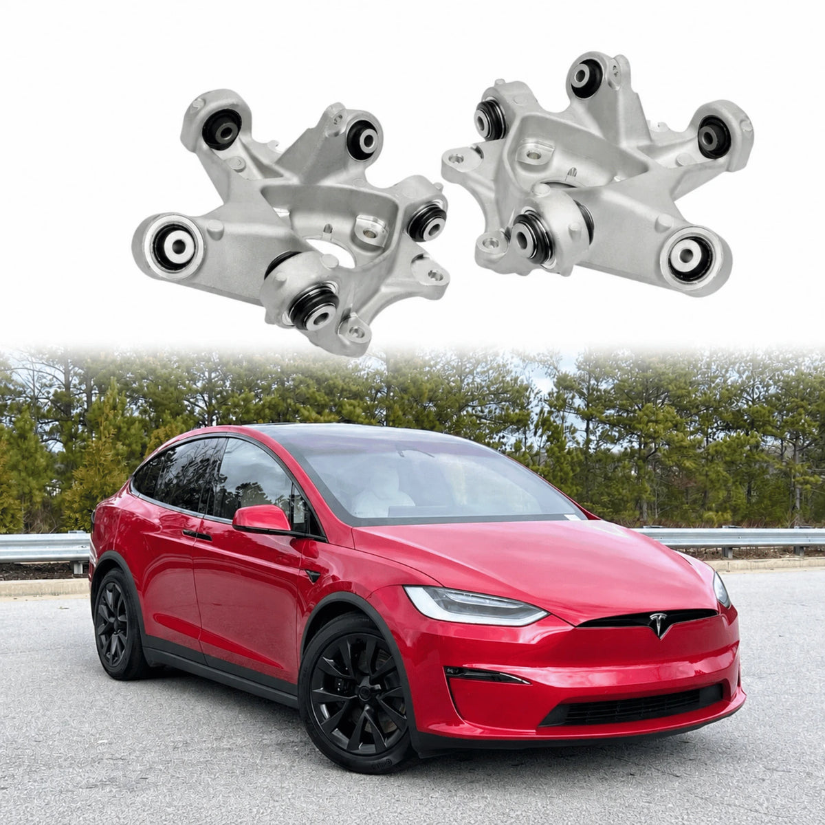 2 x STEERING KNUCKLE REAR LH & RH FOR TESLA MODEL 3 5YJ3 2017-2023 EV 104441100F