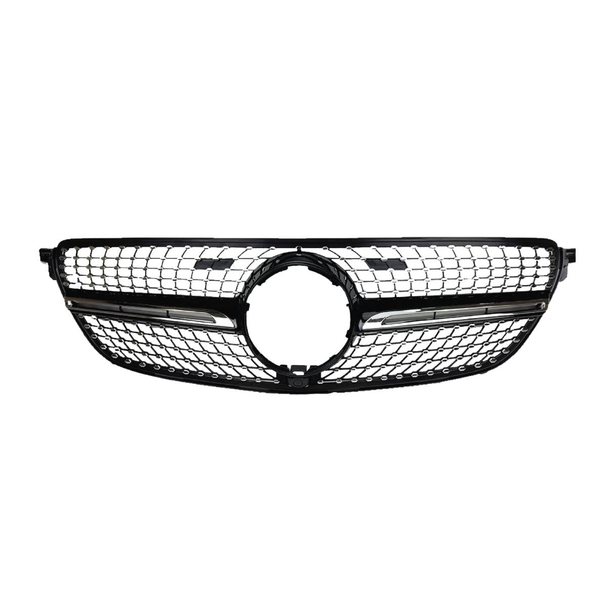 Front Radiator AMG Diamond Style Black on Chrome Fin Grille – Fits Mercedes-Benz GLE-Class W292/C292 (2015–2018)