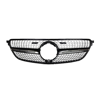 Front Radiator AMG Diamond Style Black on Chrome Fin Grille – Fits Mercedes-Benz GLE-Class W292/C292 (2015–2018)