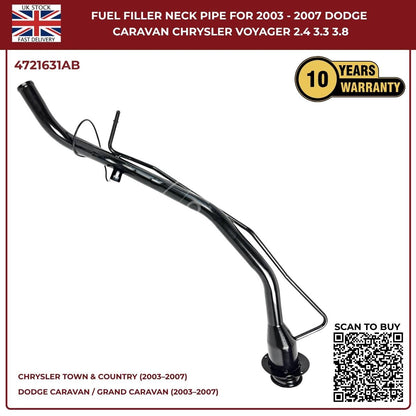 Fuel Filler Neck Pipe – Dodge Caravan & Chrysler Voyager (2003–2007) | OEM Ref 4721631AB