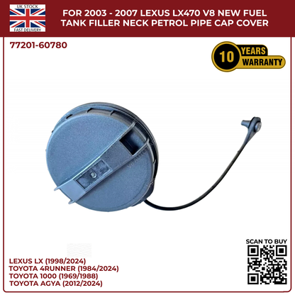 For 2003 - 2007 LEXUS Lx470 V8 New Fuel Tank Filler Neck Petrol Pipe Cap Cover