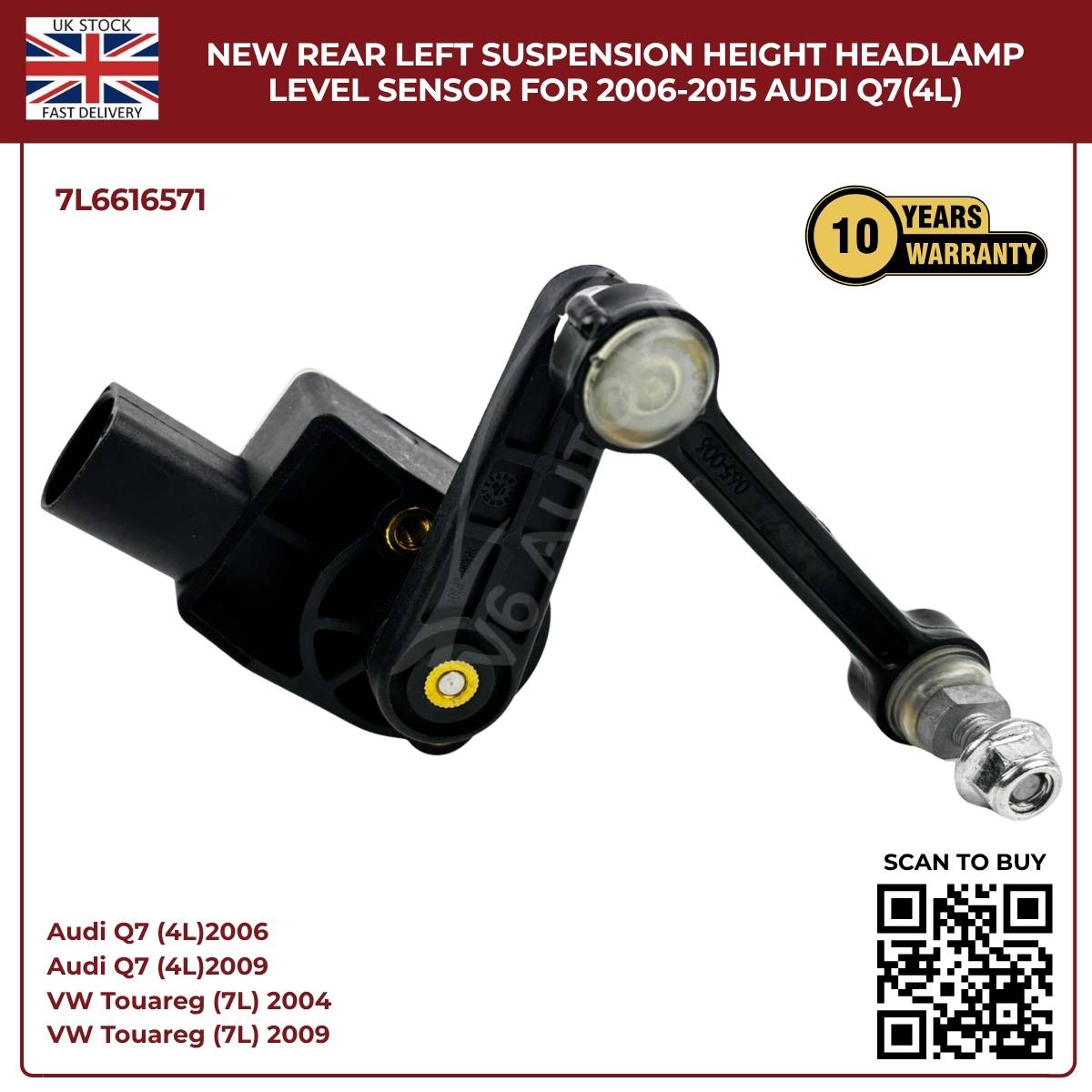 Rear Left Suspension Level Sensor – VW Touareg (2002–2010)