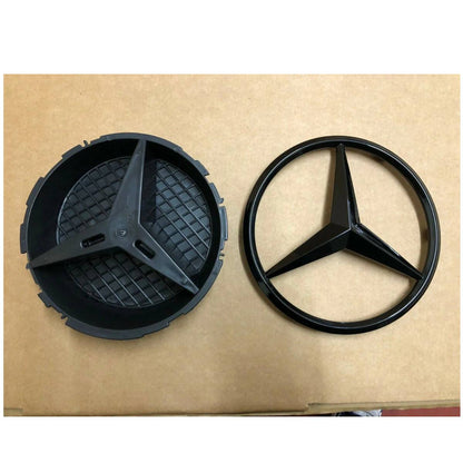 For Mercedes-Benz A-Class W177 Front Grille Black Star Emblem Badge (2018–2021 Hatchback & Sedan)