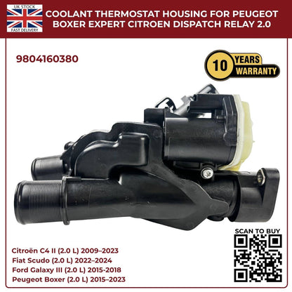 Coolant Thermostat Housing 9804160380 for Ford, Peugeot, Toyota & Vauxhall 2.0 Diesel Engines