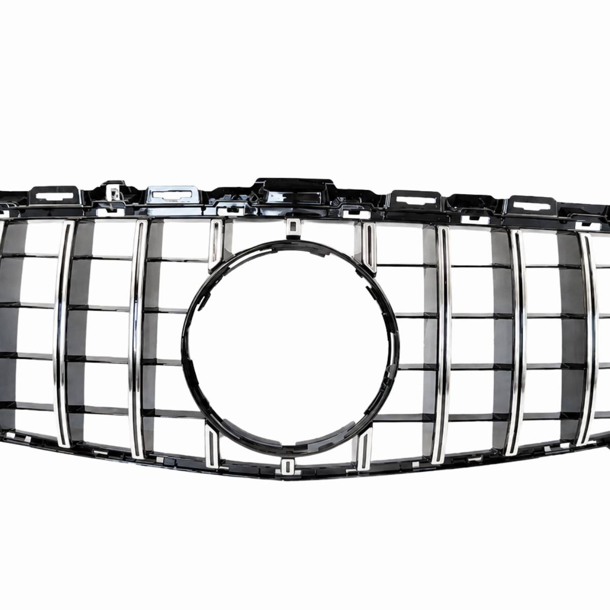 Mercedes-Benz C-Class C205 GT Panamericana Front Radiator Grille (2015–2018, Chrome, No Camera Hole)