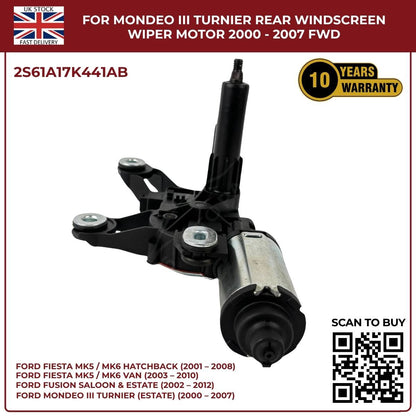 Ford Fiesta MK5/MK6 Rear Windscreen Wiper Motor (2001–2010) – OEM Replacement 2S61A17K441AB