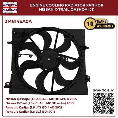 Nissan X-Trail & Qashqai J11 Radiator Cooling Fan – OEM 214814BE0B / 214814EB0A
