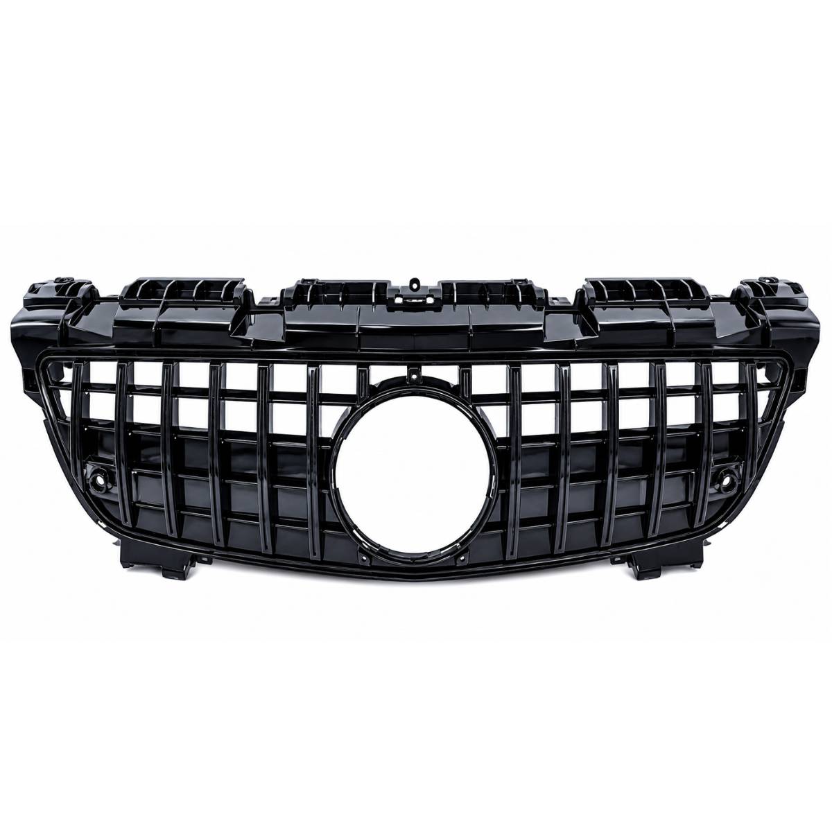 Front Black Panamericana GT-R Replacement Grille for Mercedes SLK-Class R172 (2011-2016) AMG Style, Distronic Compatible