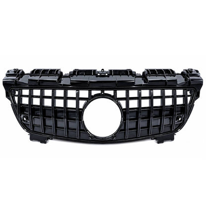 Front Black Panamericana GT-R Replacement Grille for Mercedes SLK-Class R172 (2011-2016) AMG Style, Distronic Compatible