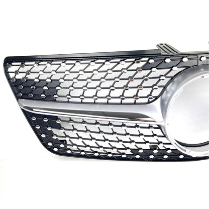 For Mercedes M-Class W164 Front Radiator Diamond Chrome Grille (2009–2012 ML320)