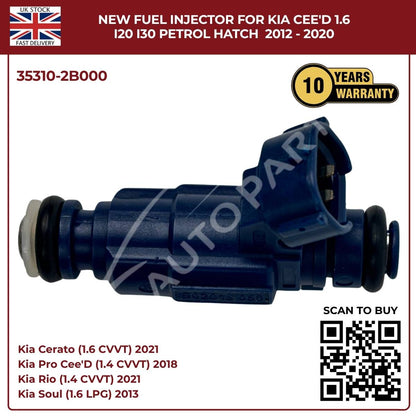 Fuel Injector 35310-2B000 | Fits Kia Cee’D, i20, i30 (2012–2020) 1.6 Petrol Hatch | OE Replacement