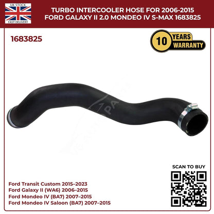 Turbocharger Charge Air Hose RHS – Fits Ford Mondeo, S‑MAX, Galaxy 2.0 TDCi (1683825 / AG916K863AB)