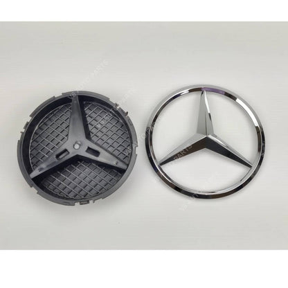 For Mercedes Front Grille Chrome Star Emblem Badge – C‑Class, CLA, SLK, R, M, E‑Class