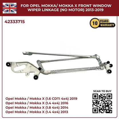 Front Windscreen Wiper Linkage For Opel Mokka / Mokka X 2013 - 2019 RHD 42333715