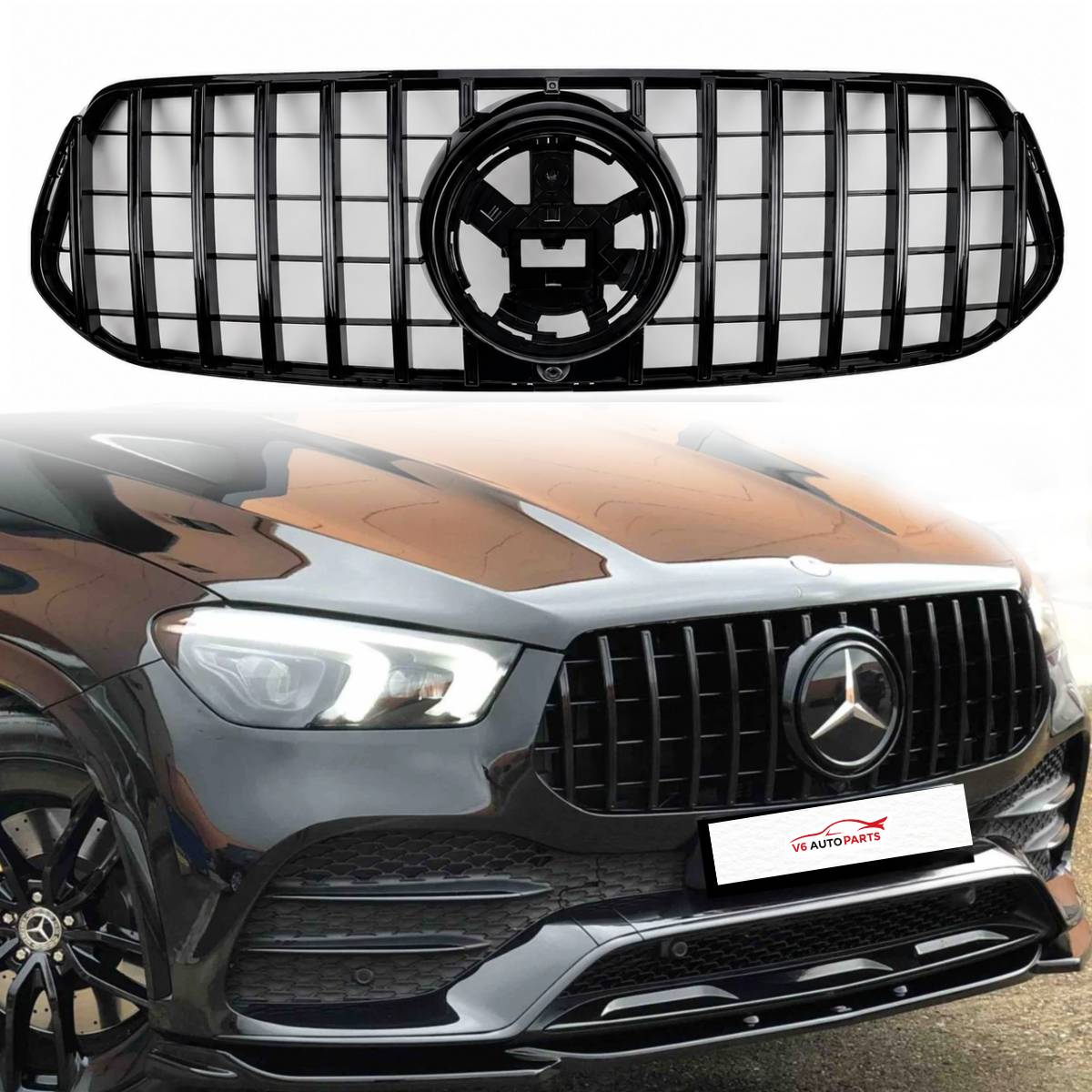 Front Bumper Panamericana GT Grille – Fits 2019–2023 Mercedes-Benz GLE-Class C167 GLE350 AMG