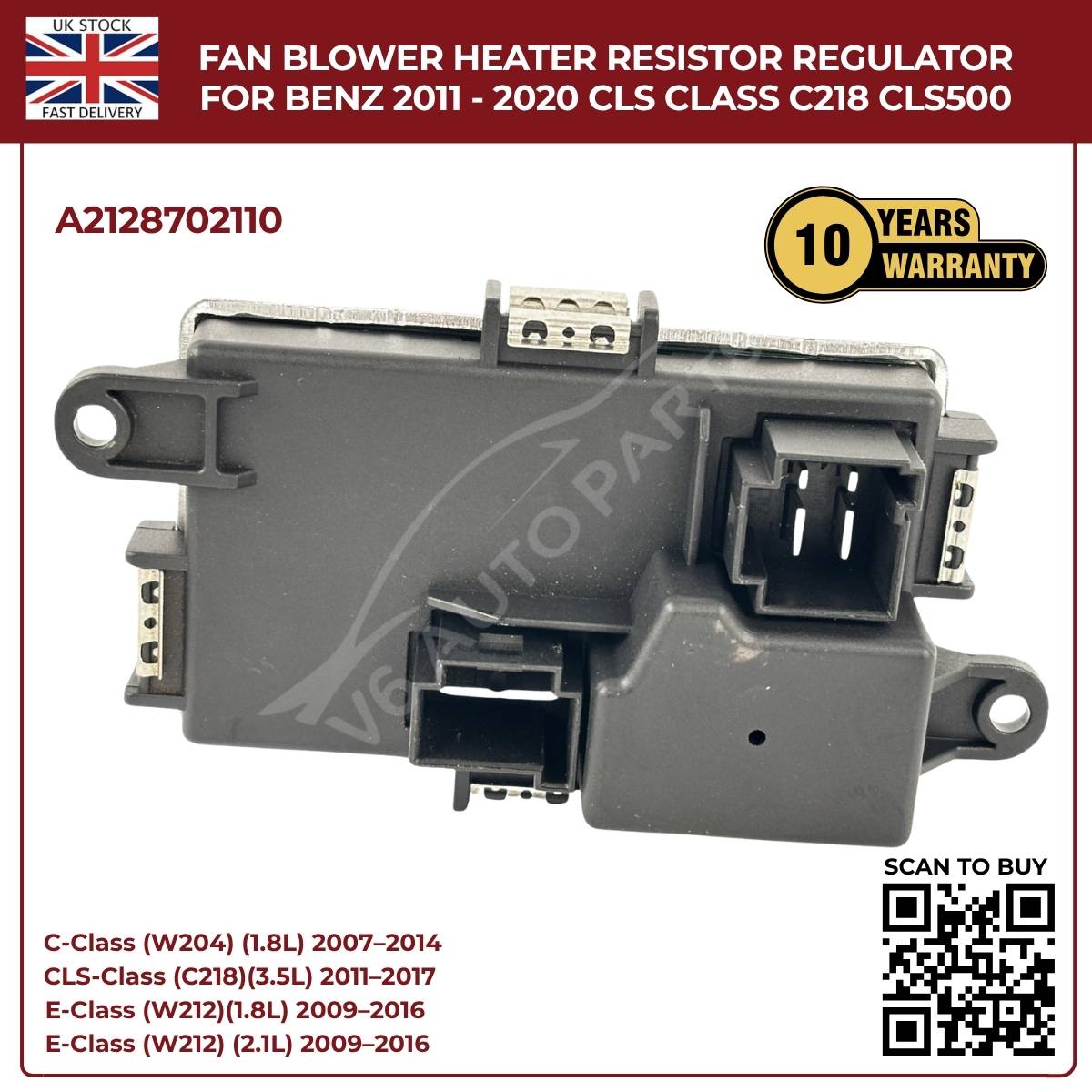 Mercedes-Benz Fan Blower Heater Regulator A2128702110 | Fits CLS-Class C218/W218 (2011–2020)