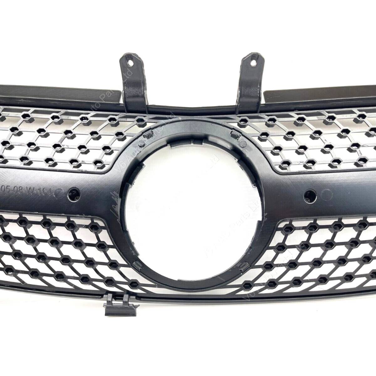 For Mercedes M‑Class W164 Front Radiator Diamond Chrome Grille 2005–2008 ML320 ML350 ML500 ML550 ML63 AMG