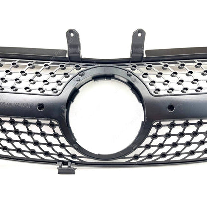 For Mercedes M‑Class W164 Front Radiator Diamond Chrome Grille 2005–2008 ML320 ML350 ML500 ML550 ML63 AMG
