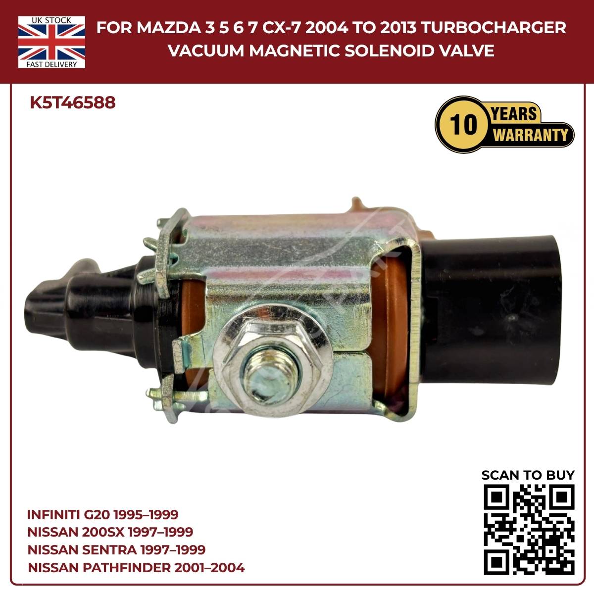Mazda 3 5 6 7 CX-7 (2004–2013) Intake Turbocharger Vacuum Solenoid Valve – OEM Replacement