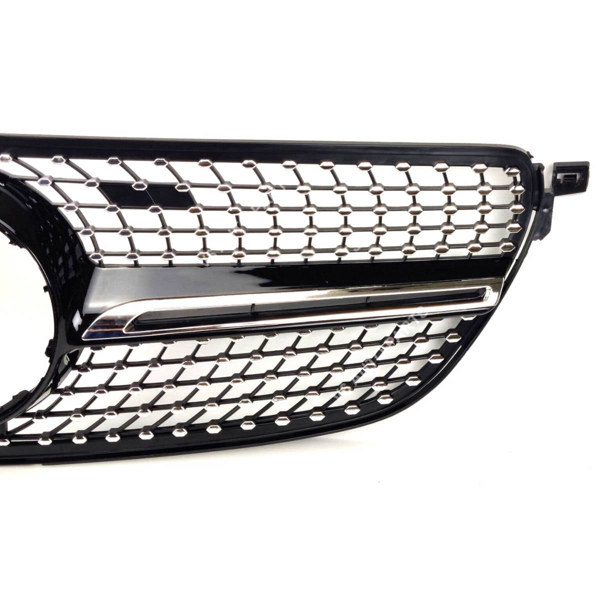 Front Radiator AMG Diamond Style Black on Chrome Fin Grille – Fits Mercedes-Benz GLE-Class W292/C292 (2015–2018)