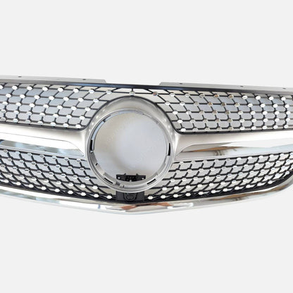168CF Frontstoßstange Diamond Silver Grille für 2014–2022 Benz VITO BOX VAN W447 Chrom 
