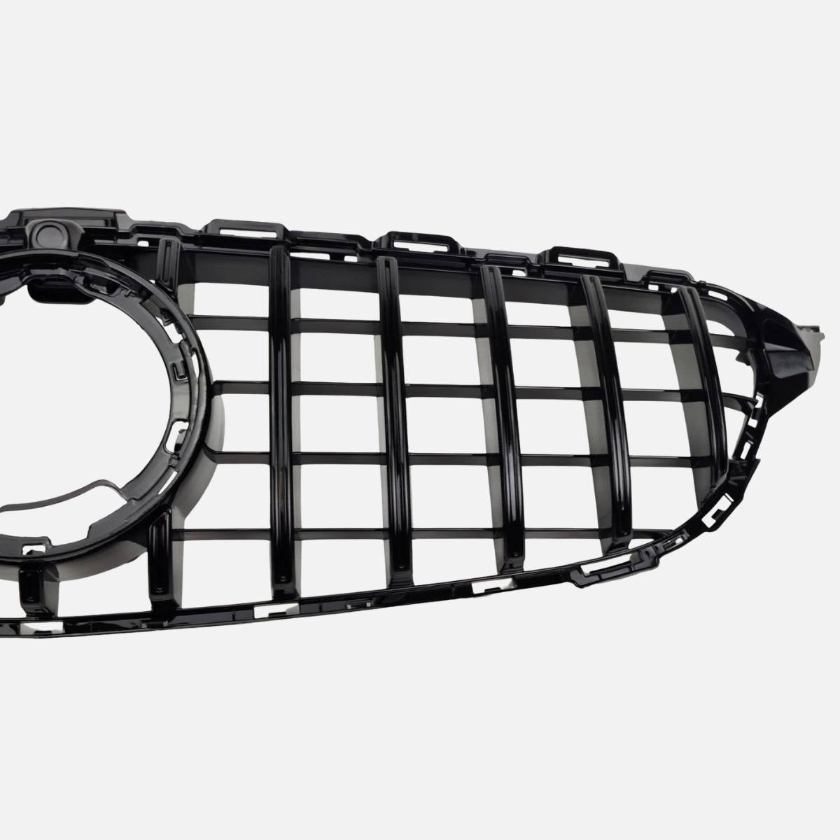 GT‑Style Gloss Black Front Radiator Grille for Mercedes‑Benz C‑Class W205 (2018‑2020 | C200, C43 AMG)
