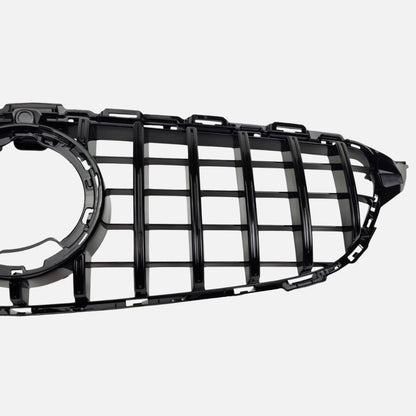 GT‑Style Gloss Black Front Radiator Grille for Mercedes‑Benz C‑Class W205 (2018‑2020 | C200, C43 AMG)