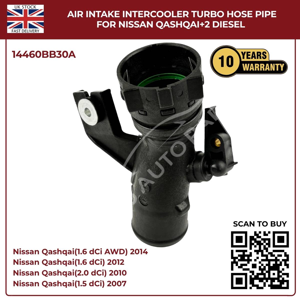 Air Intake Intercooler Turbo Hose Pipe For Nissan Qashqai+2 Diesel