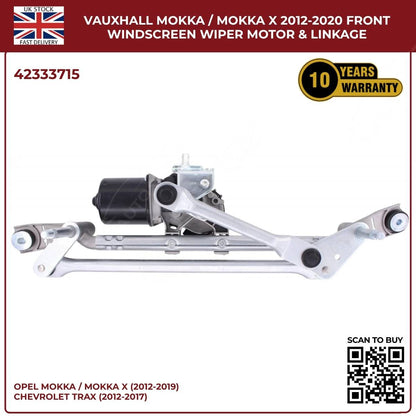 Front Windscreen Wiper Linkage & Motor For Opel Mokka / Mokka X 2013 - 2019 RHD