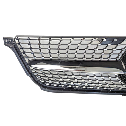 For Mercedes M‑Class X166 ML63 AMG Front Radiator Diamond Grille Black Chrome (2011–2016)
