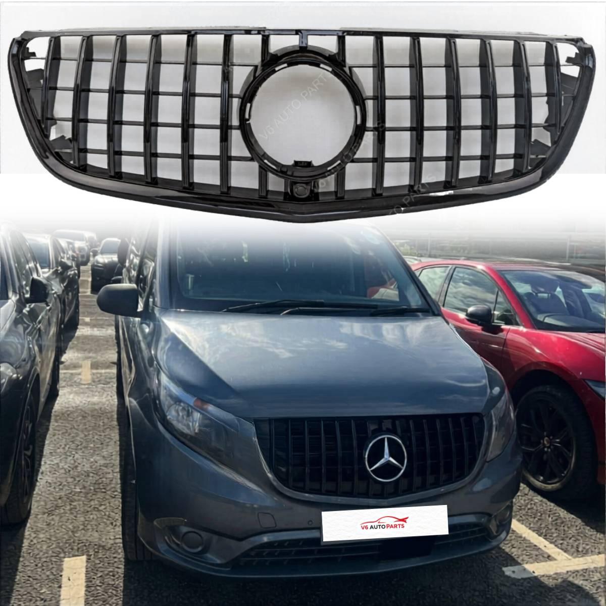 Frontstoßstangengrill für Benz Vito Kastenwagen W447 GT Panamericana von 2014 bis 2022