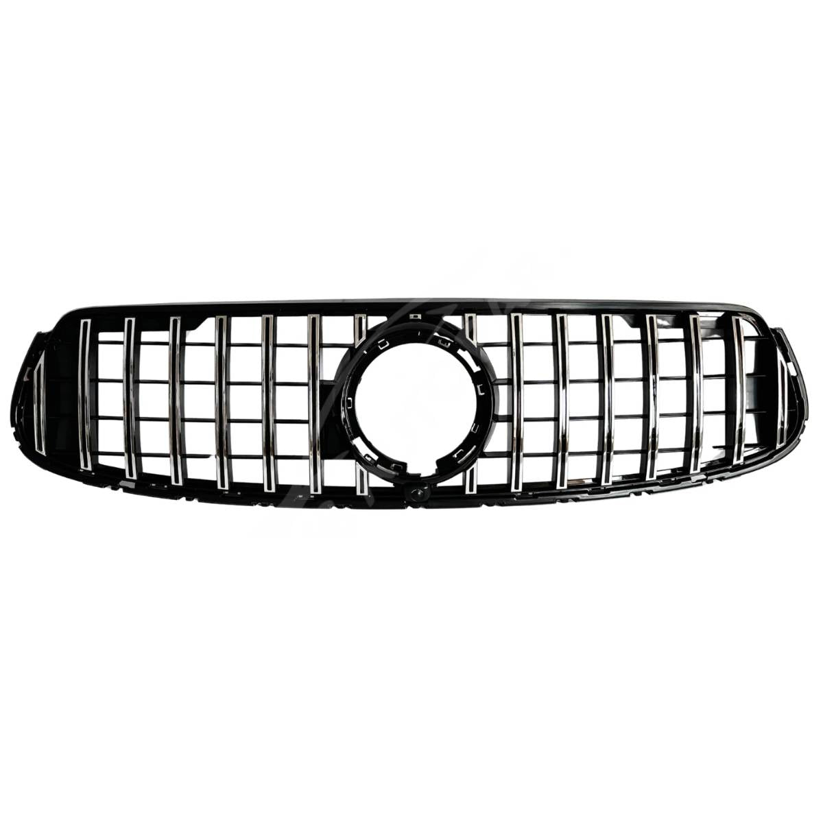 Front Bumper Chrome Slats GT Sport Grille | Fits 2019–2023 Mercedes-Benz GLC-Class W253/C253 Coupe GLC300 & GLC43 (Facelift)