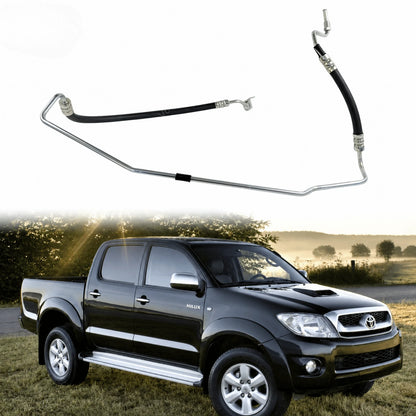 Image of power steering pressure pipe assembly 44410-0K010 for Toyota Hilux MK7 D4D diesel models
