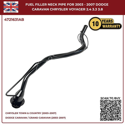 Fuel Filler Neck Pipe – Dodge Caravan & Chrysler Voyager (2003–2007) | OEM Ref 4721631AB