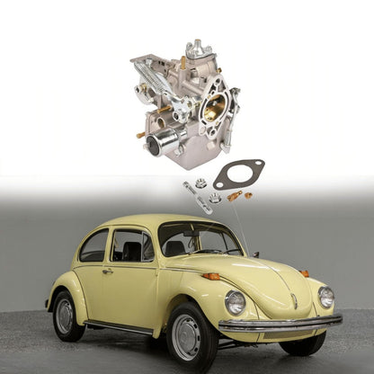 image of VW Beetle Carburetor with Installation Hardware 113129031K