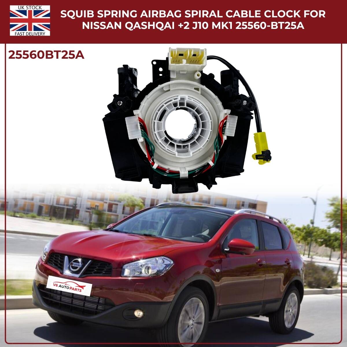 OEM Squib Spiral Air Bag Cable Clock – Fits Nissan Note E11 & Navara NP300