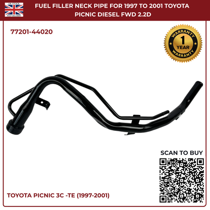 Toyota Picnic Fuel Tank Filler Neck Pipe – Diesel MPV 1997–2001 | Part 77201-44020