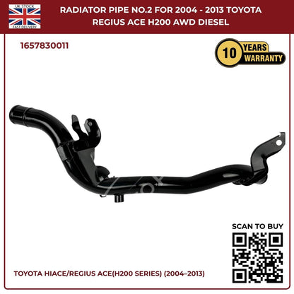 Toyota Hiace Radiator Pipe No.2 (2004–2013, Diesel 2.5L / 3.0L) – Direct Fit Replacement | Part No. 1657830011