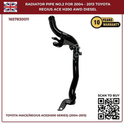 Toyota Hiace Radiator Pipe No.2 (2004–2013, Diesel 2.5L / 3.0L) – Direct Fit Replacement | Part No. 1657830011