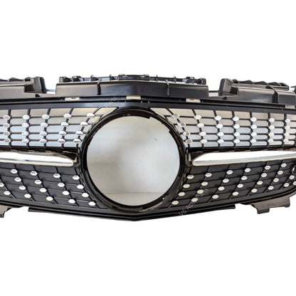 For Mercedes-Benz SLK R172 Front Bumper Grille – AMG Diamond Style Black (2011–2016, SLK200/SLK55 AMG Pre-Facelift)