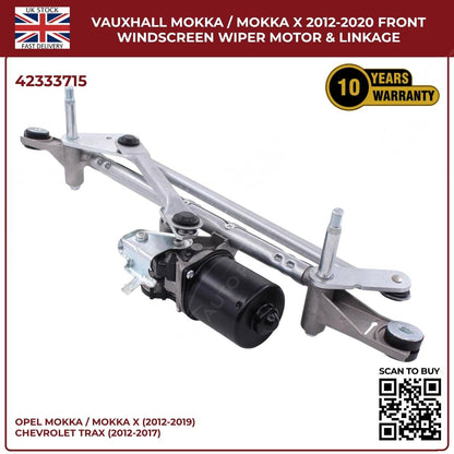 Front Windscreen Wiper Linkage & Motor For Opel Mokka / Mokka X 2013 - 2019 RHD