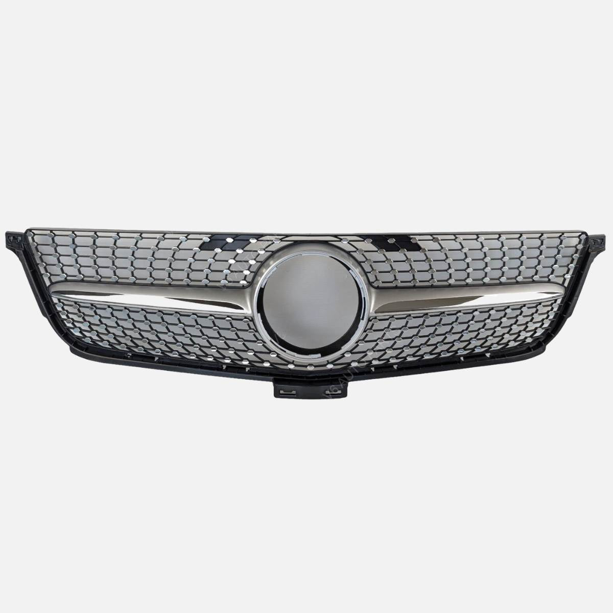 For Mercedes M‑Class W166 ML300/320/400 Front Radiator Grille (2012–2016) – Diamond Chrome